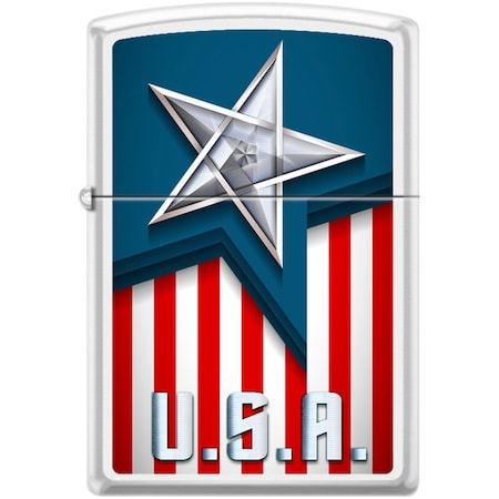 Zippo 2024 Zippo Abstract Flag, White Matte ZIP-214CI404090